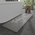 Bath Mat Rug Non Slip Quick Dry Absorbent Thin Bathroom Rug - 17 x 59
