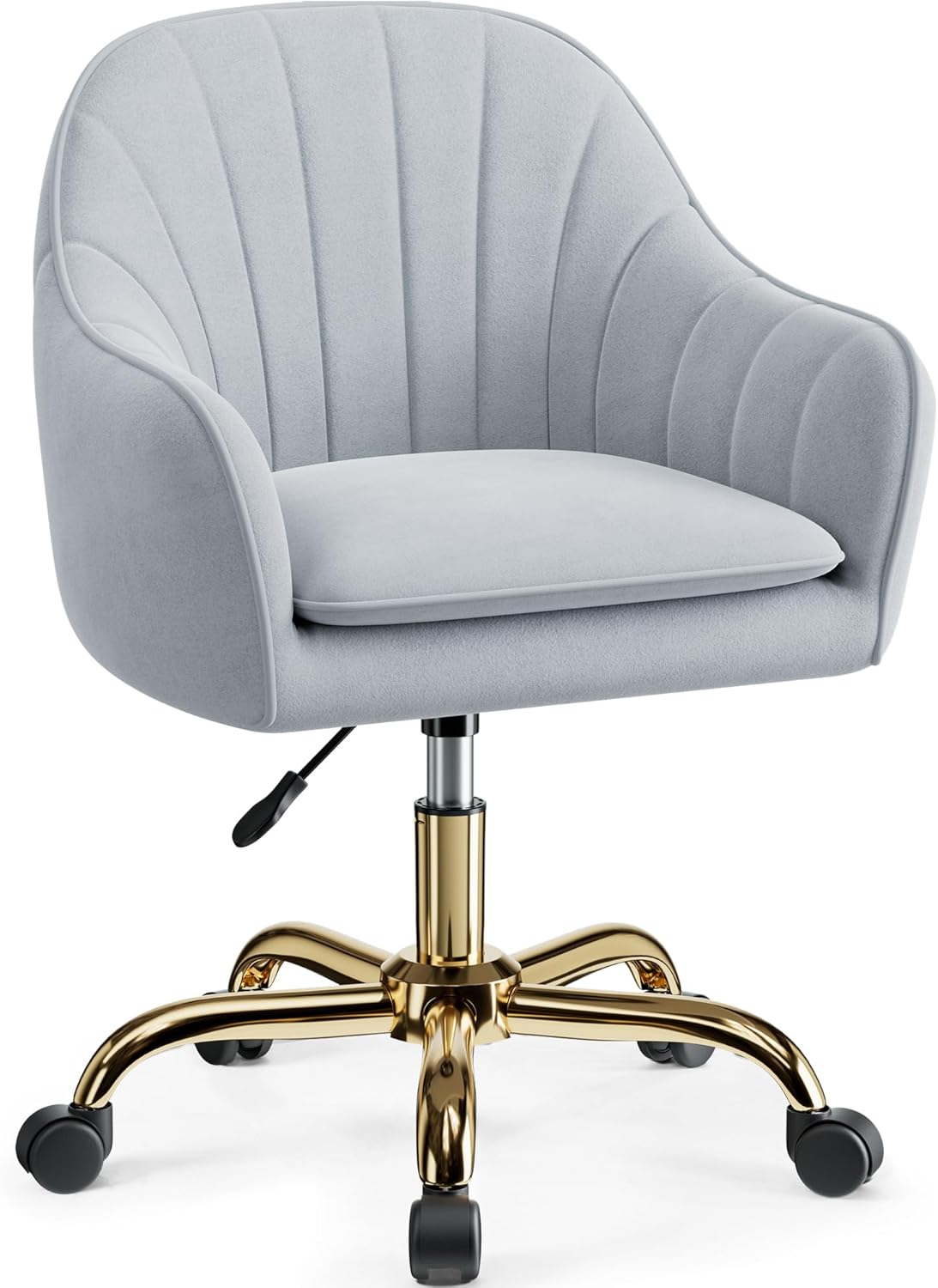 Comfy Velvet Vanity Chair with Wheels for Modern Home Office