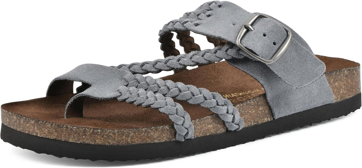 WHITE MOUNTAIN Women's Hayleigh Braided Sandal for Comfort