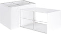 GOSO Large White Rectangular Lamp Shades Set of 2 - Soft Warm Light