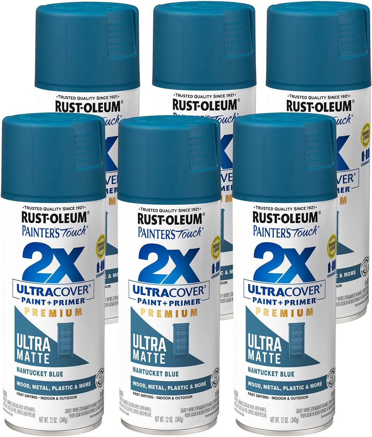 Rust-Oleum Painter's Touch 2X Ultra Cover Spray Paint 6 Pack