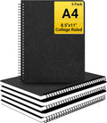 EUSOAR Spiral Notebook A4 6-Pack - Thick 100GSM Paper