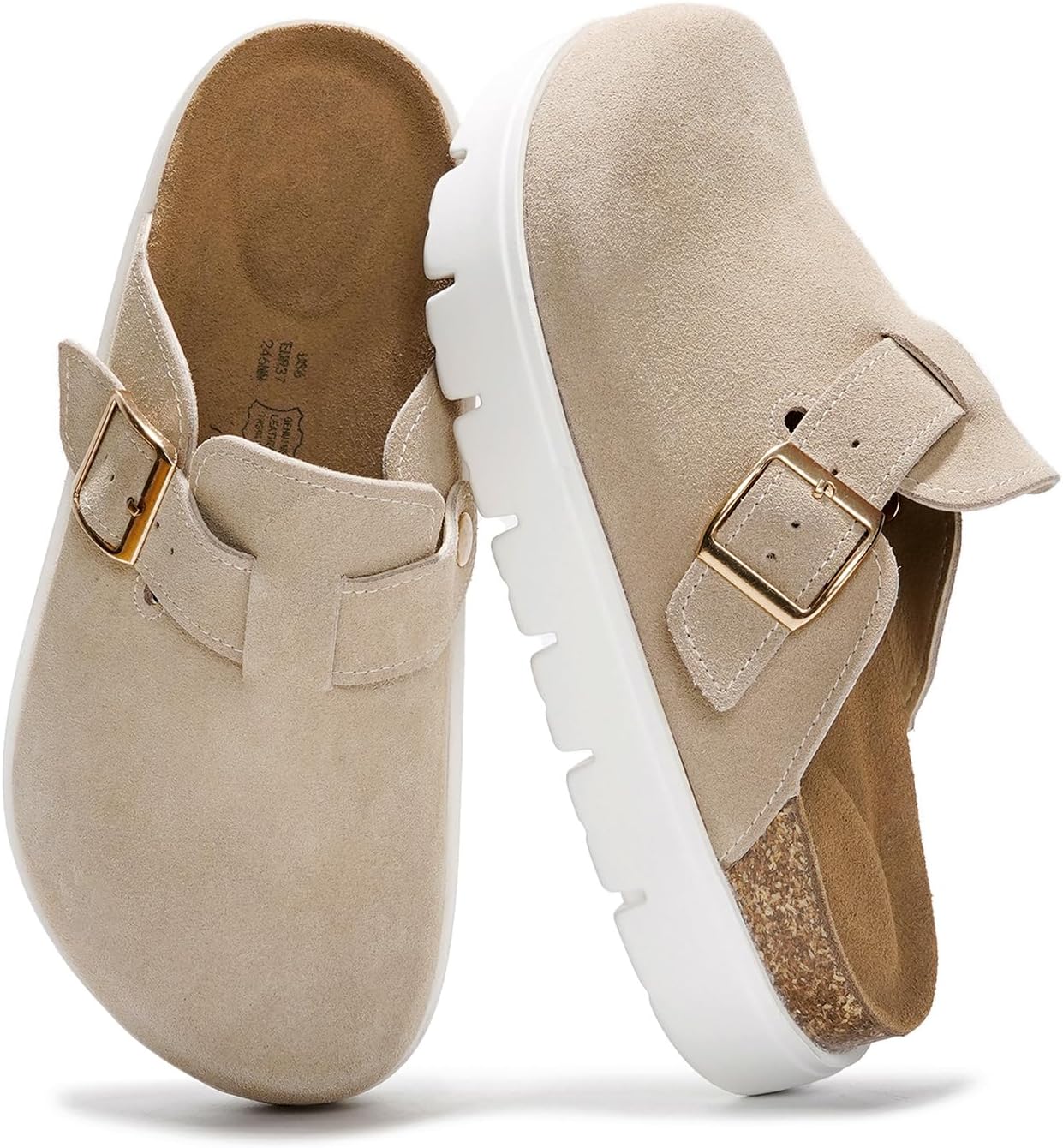 Project Cloud Genuine Leather Platform Clogs for Women 2025