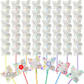 DIY Pinwheels Paper Craft Kit 100 Pcs - Color Your Own 5 in Pinwheels