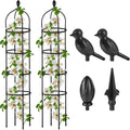 Garden Obelisk Trellis for Climbing Plants 6 ft 2-Pack - Adjustable