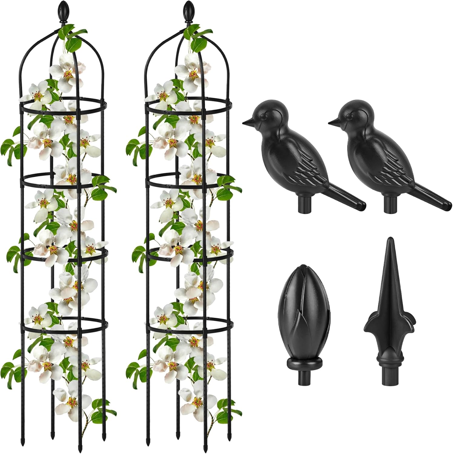 2 Pcs 6 Ft Garden Obelisk Trellis for Climbing Plants Support