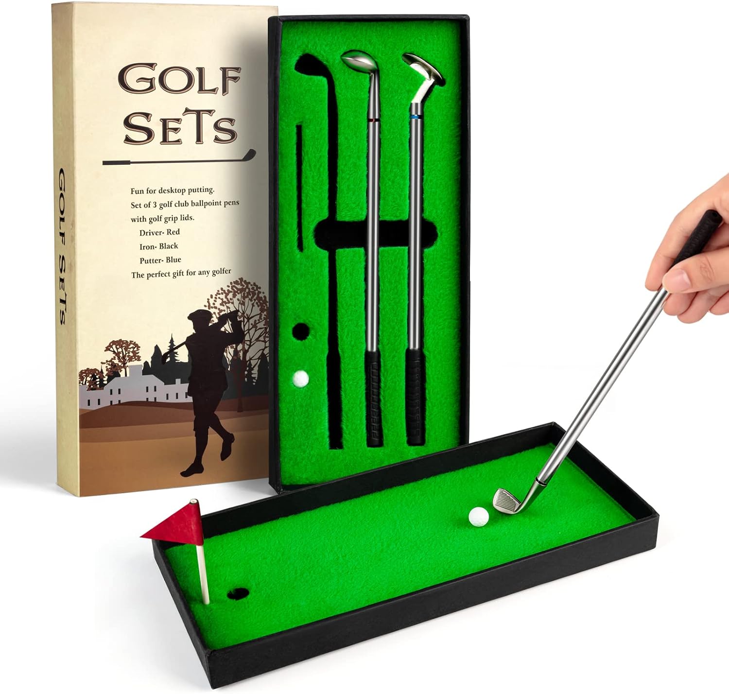 Mini Desktop Golf Pen Set: Perfect Gift for Golf Enthusiasts! 