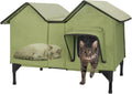 Extra Wide Large Cat Houses for Outdoor Cats Weatherproof Shelter