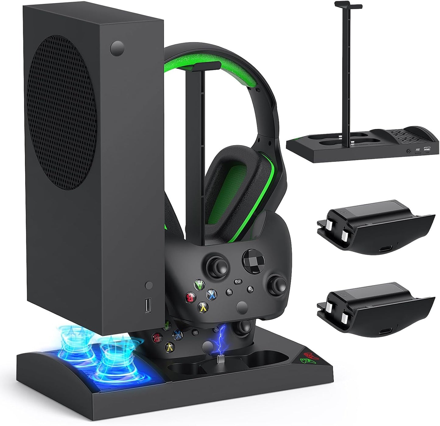 Cooling Fan with Charging Stand for Xbox Series S Console