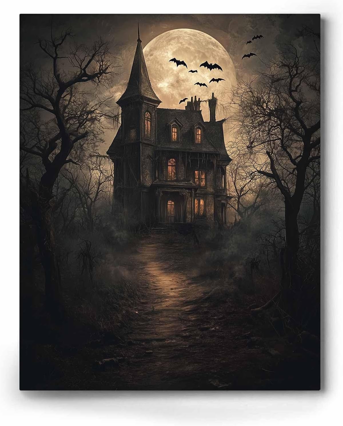 Halloween Canvas Wall Decor for Dark Academia Aesthetic Rooms
