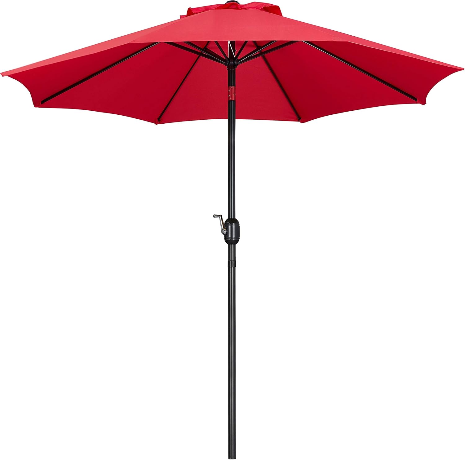 9FT Outdoor Patio Umbrella with Push Button Tilt Crank for Shade