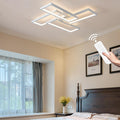 Modern LED Ceiling Light Fixture White Square Flush Mount - Dimmable