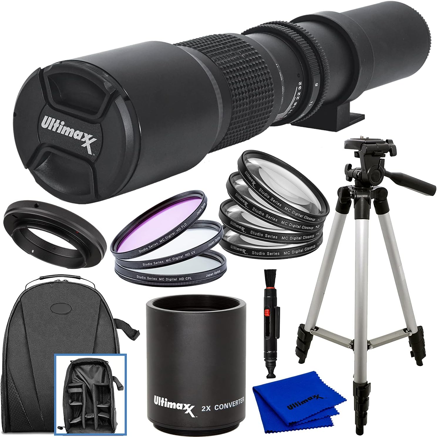 Ultimaxx 500mm f/8 Telephoto Lens Kit for D7500 and More