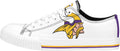 FOCO Women's Big Logo Low Top White Canvas Sneakers - Fan Style