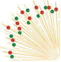 Colorful Christmas Cocktail Picks - Festive Decorative Toothpicks