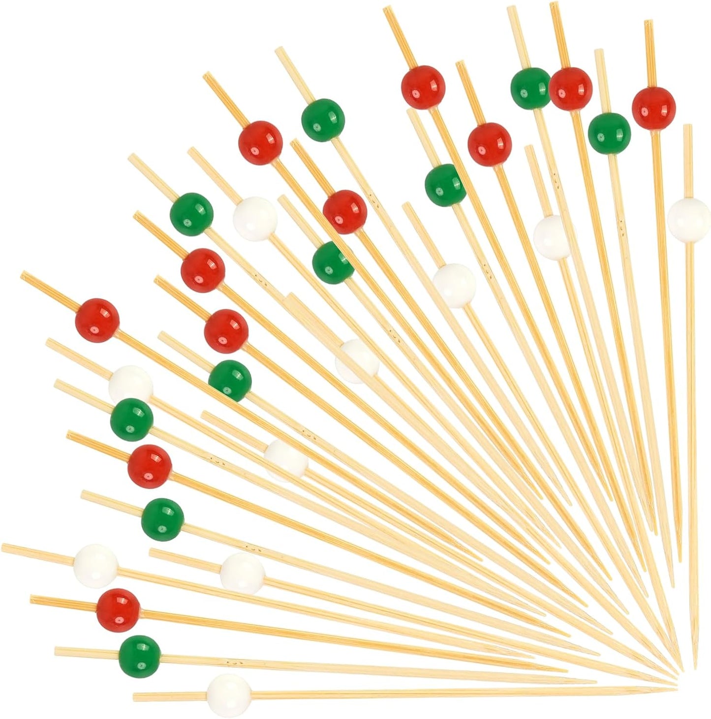 Colorful Christmas Cocktail Picks - Festive Decorative Toothpicks