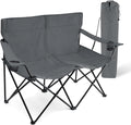 HaSteeL Foldable Camping Chair Double Seat for 2 Persons - Comfortable