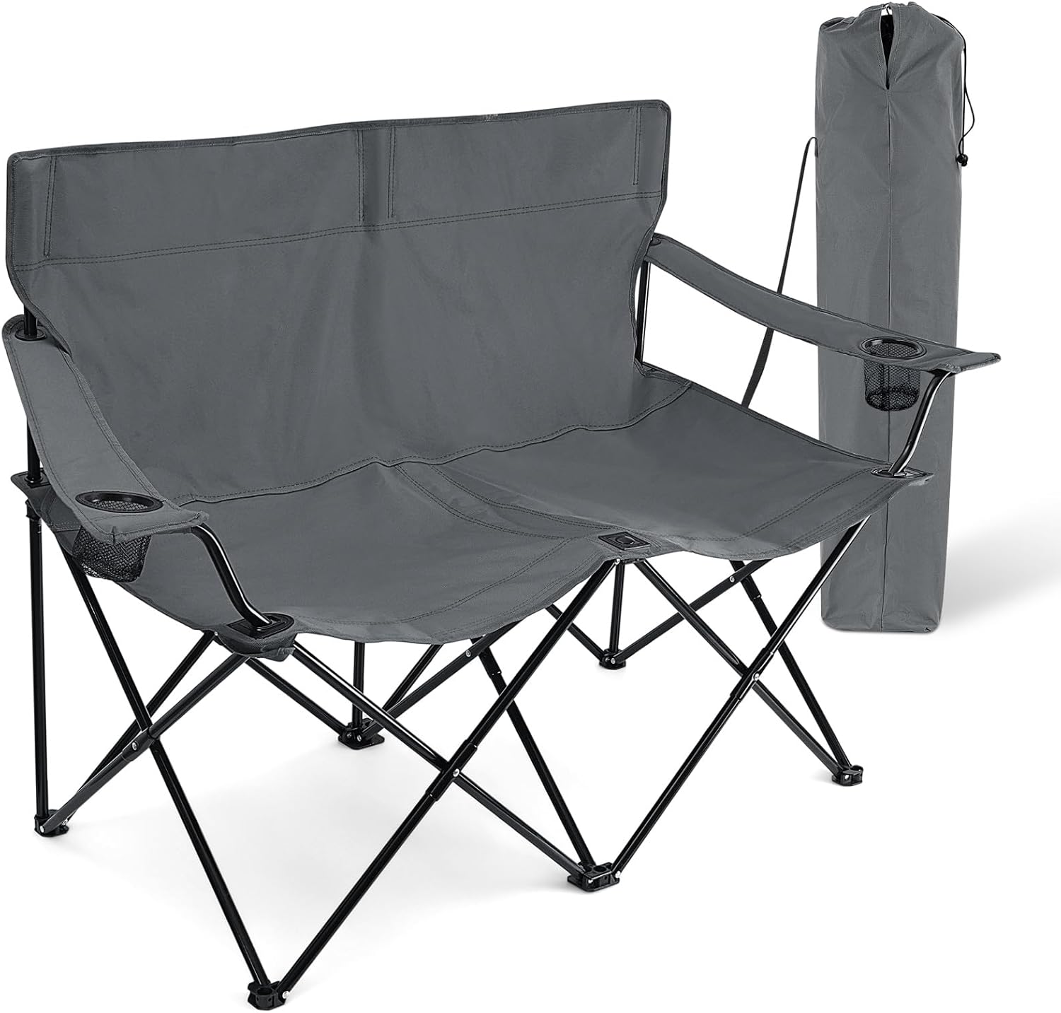 HaSteeL Double Seat Camping Chair - Portable & Spacious for 2 Persons