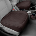 2 Pack Leather Front Seat Bottom Covers (Coffee) - Waterproof Comfort