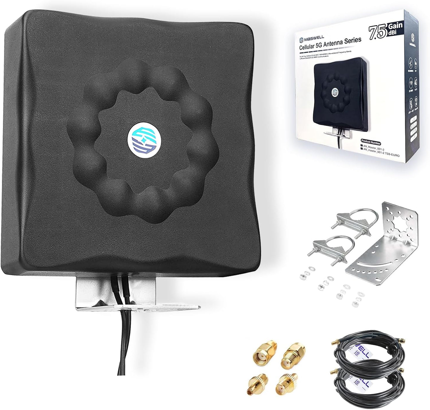Maswell 2X2 MIMO Antenna 5G with 7.5dBi Signal Boosting