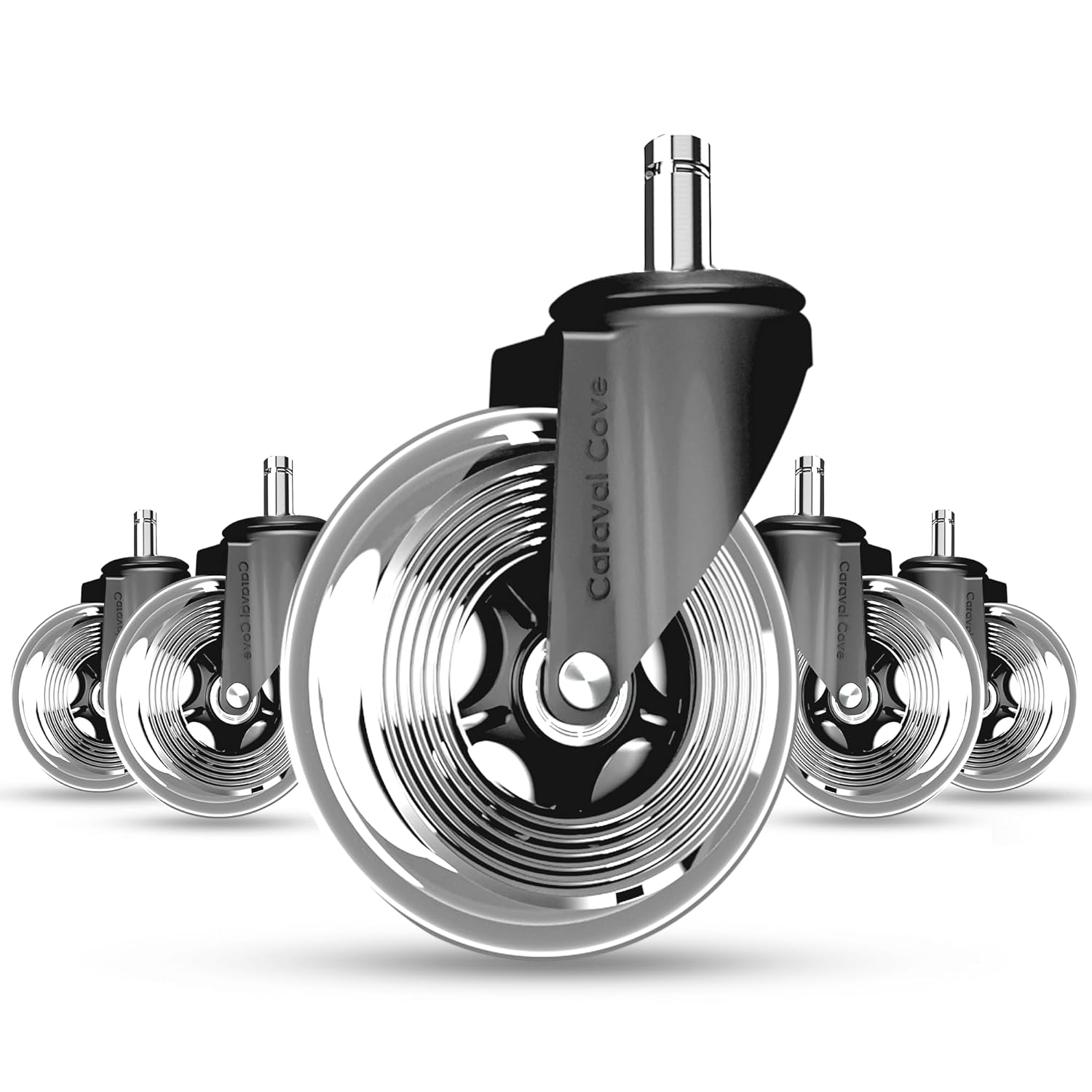 Smooth Glide: 3 Heavy-Duty Rollerblade Wheels - Best for Office & Gaming Chair