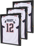 Jersey Wooden Frame Display Case Shadow Box - Large 3-Pack