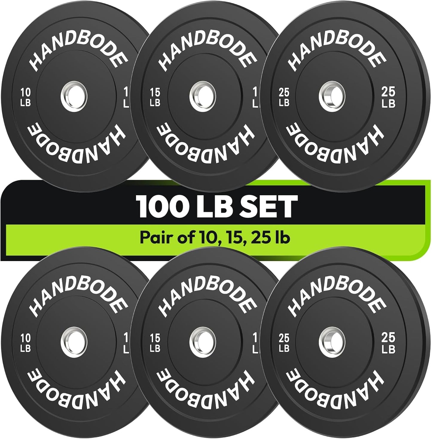 Bumper Plates 2-Inch Olympic Weight Plate Set for Home Gym
