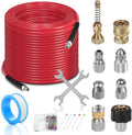 100FT Sewer Jetter Kit for Pressure Washer - Durable 5800PSI Drain