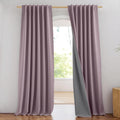 Chaise Mauve Vintage Linen 100% Blackout Curtains - Sleep Darker