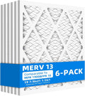 19 7/8x21 1/2x1 Furnace Air Filters MERV 13 Pleated - 6 Pack