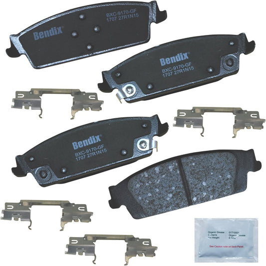 Bendix Priority1 CFC1707 Ceramic Rear Brake Pads for Cadillac