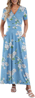 Maxi Dresses for Women Ankle Length Floral Print Beach Long Flowy same