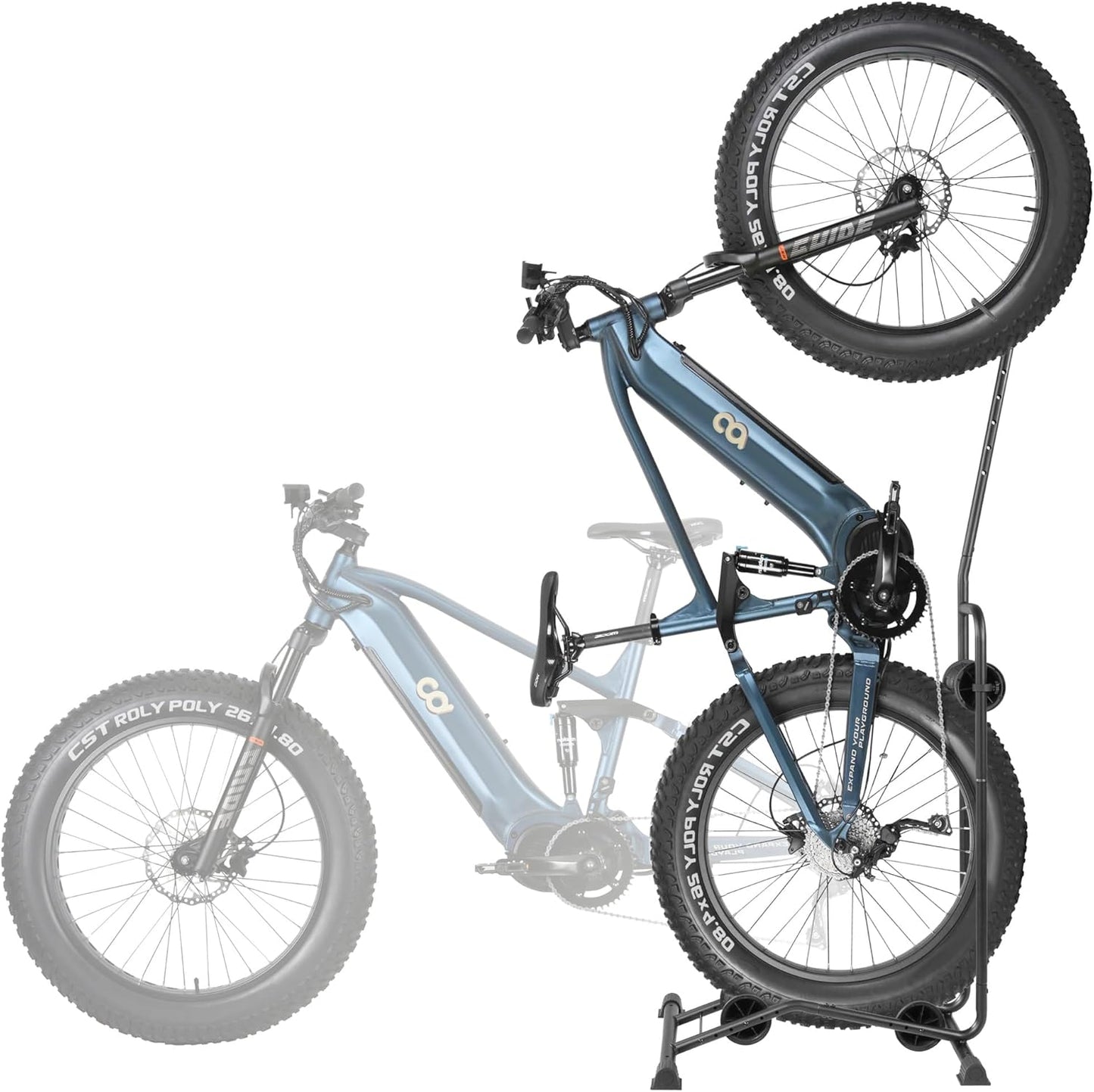 CyclingDeal Upright E Bike Fat Tire Bike Stand for Storage