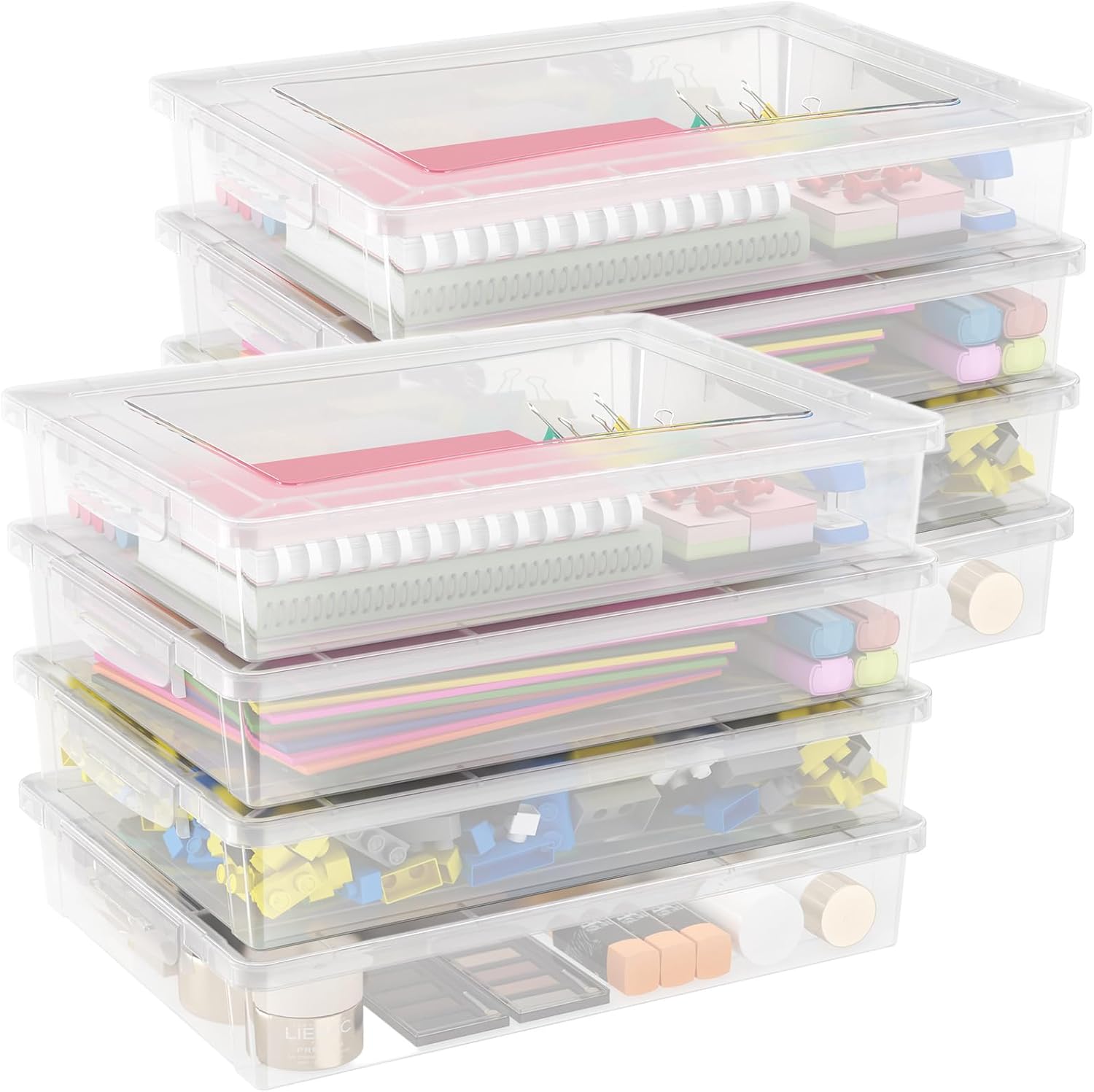 Lifewit 8 Pack Plastic Multi-Purpose Storage Box for Organizing