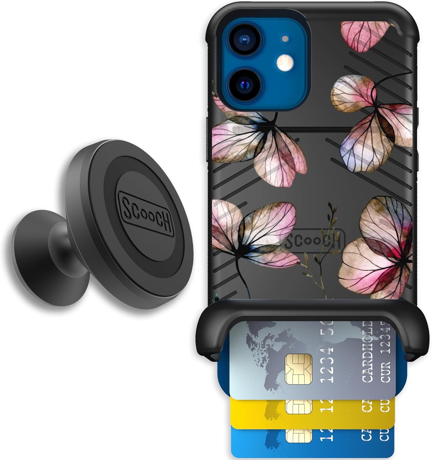 Scooch iPhone 12 Mini Case with Hidden Card Holder and Kickstand