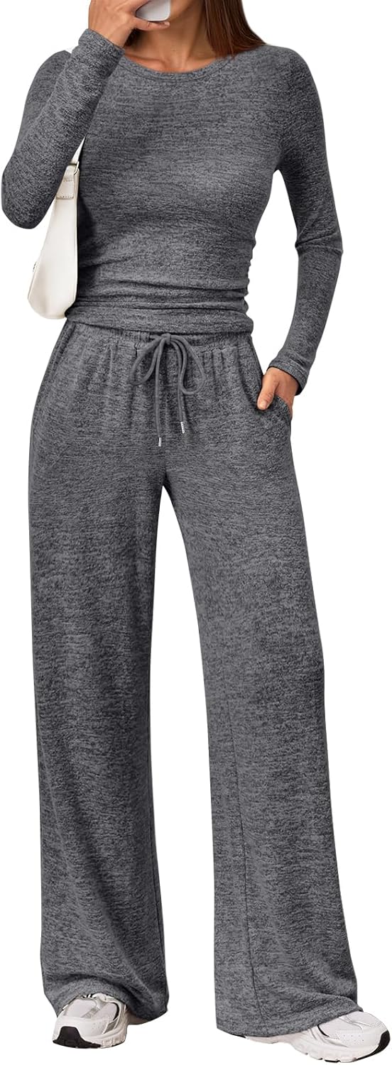LILLUSORY Womens 2 Piece Matching Lounge Sets for Travel Style