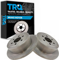 TRQ Rear Brake Rotors Set Solid Compatible with 2003-2004 Dodge Dakota