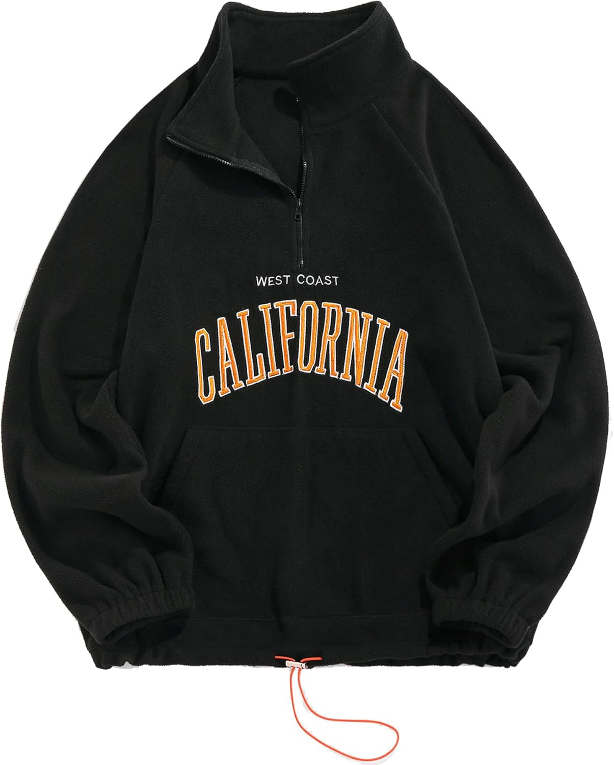 ZAFUL Vintage Fleece Sweatshirt - Stylish Letters Embroidered