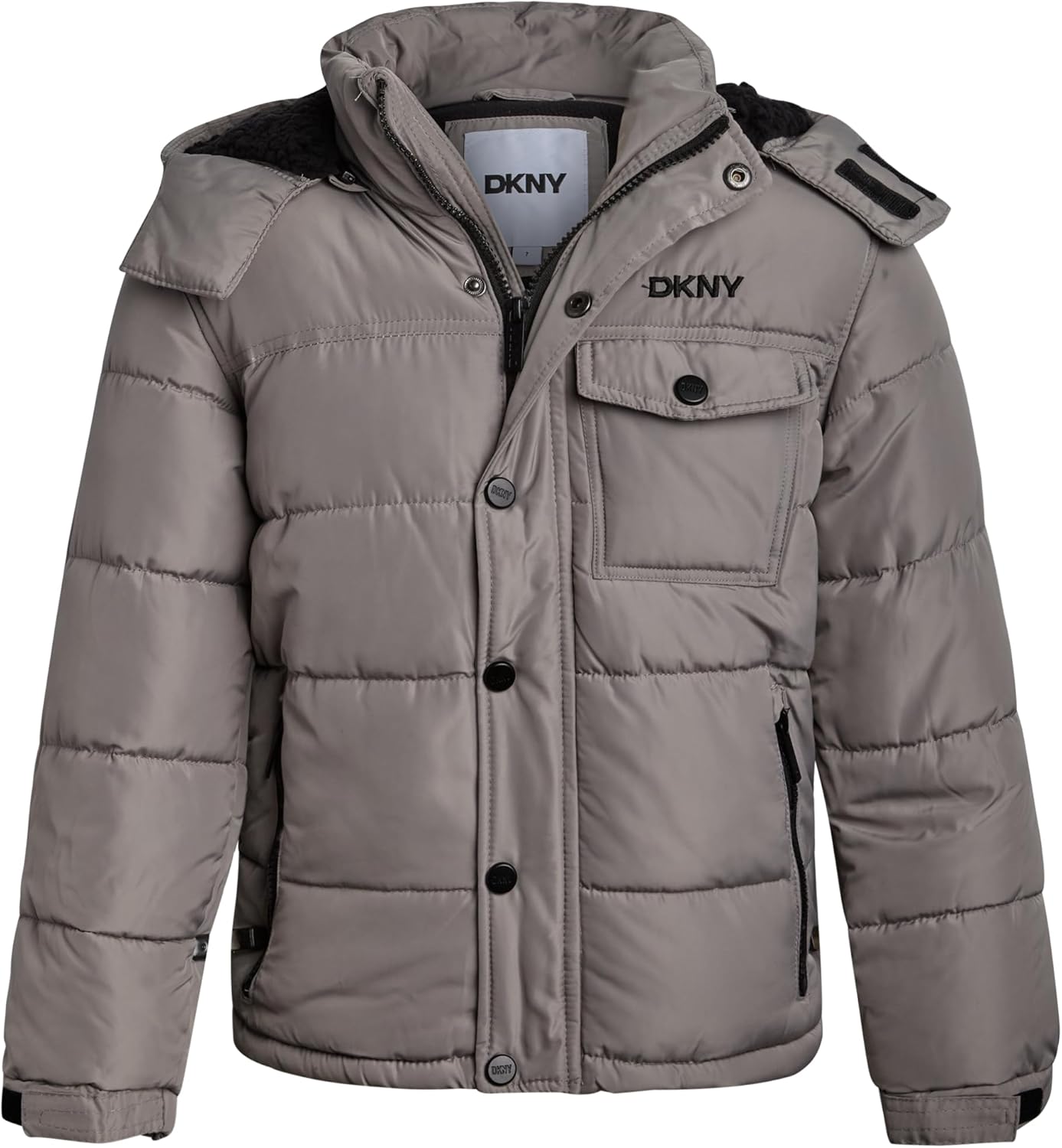DKNY Boys Puffer Jacket - Cozy Insulated Winter Coat for Kids