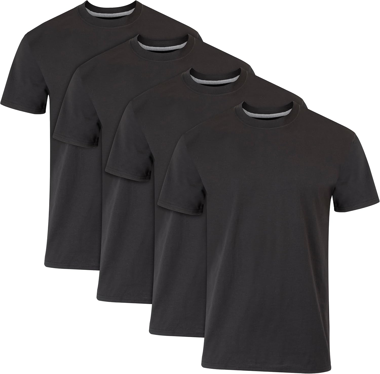 Hanes Ultimate Men's Fresh Iq Slim Fit Crew Undershirt 4-Pack