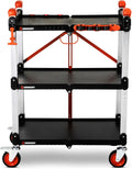 Crescent SITERUNNER 3-Shelf Heavy Duty Folding Jobsite Cart - Mobile