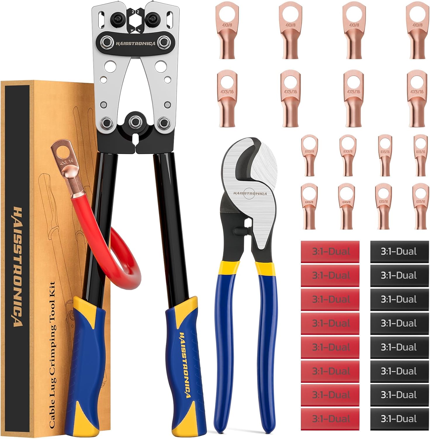 Heavy Duty Battery Cable Crimping Tool Kit for Professional Use