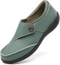 Women's Classic Leather Loafers Casual Moc Toe Slip Ons - Comfortable