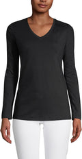 Womens Relaxed Supima Cotton V-Neck T-Shirt - Soft Everyday Staple