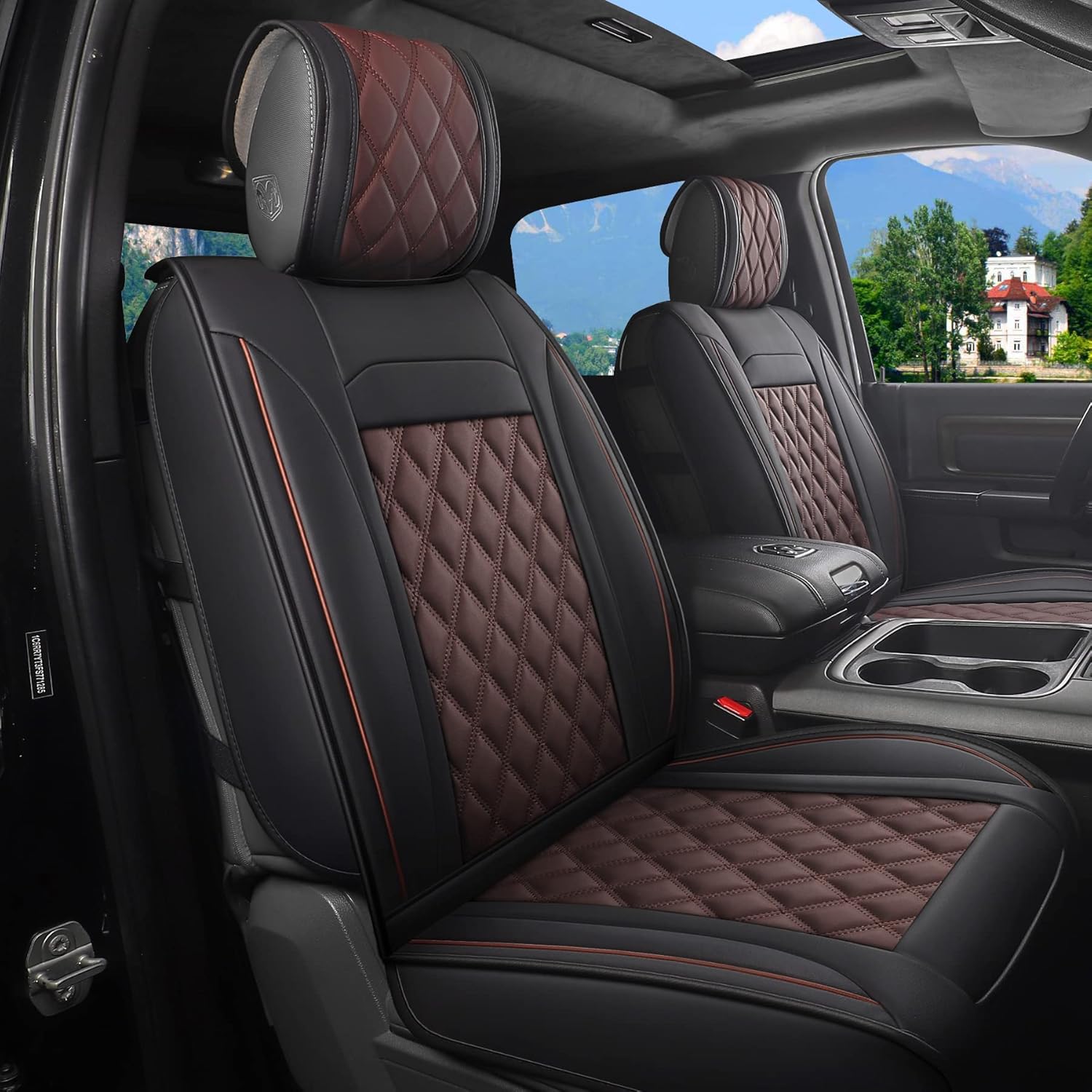 JOJOBAY Car Seat Covers for Dodge Ram 2009-2025, Waterproof