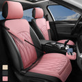 2 Pack Leather Front Car Seat Covers with Storage Pocket - Waterproof