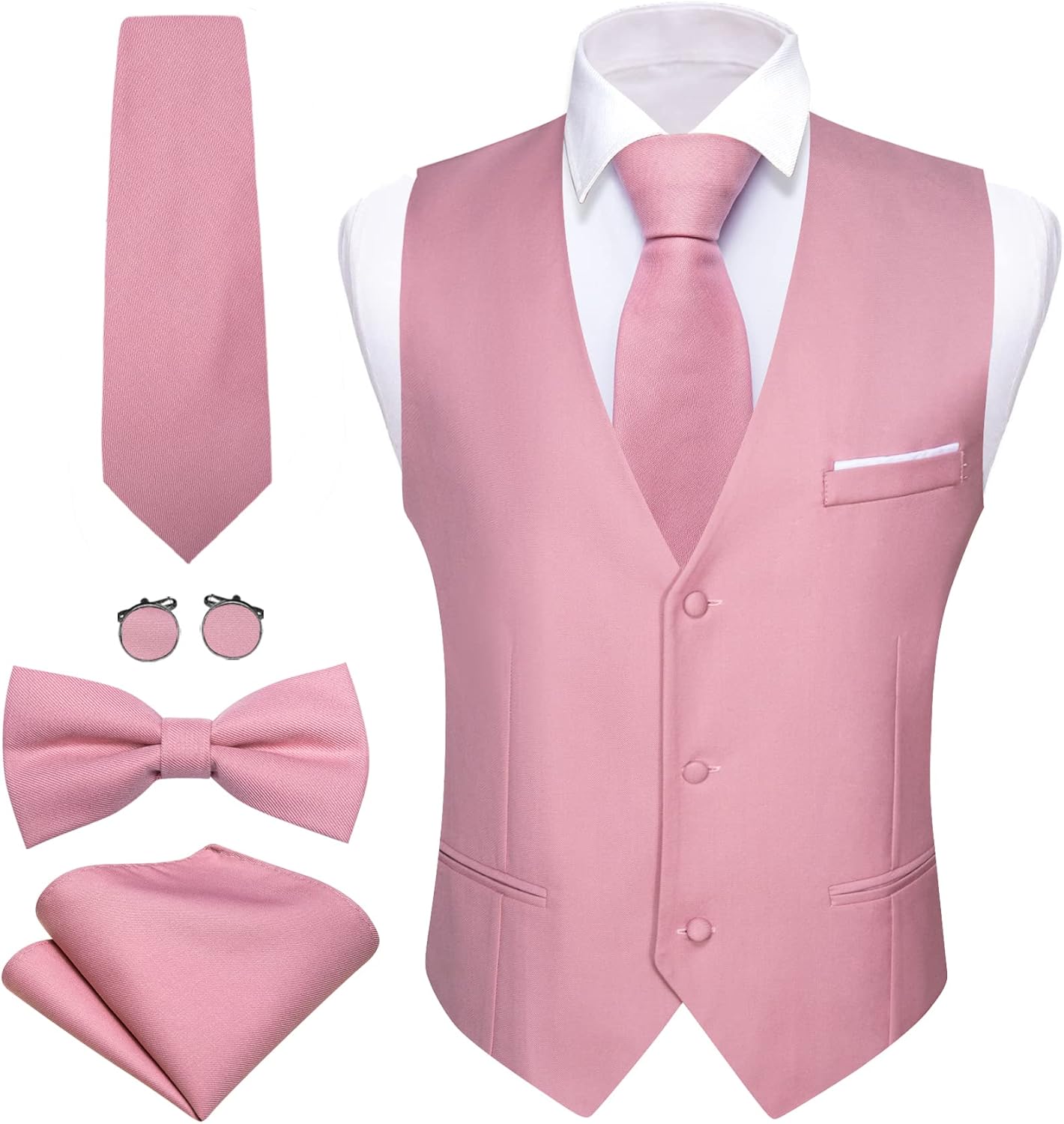 Barry.Wang Mens Formal Business Suit Vest for Any Occasion