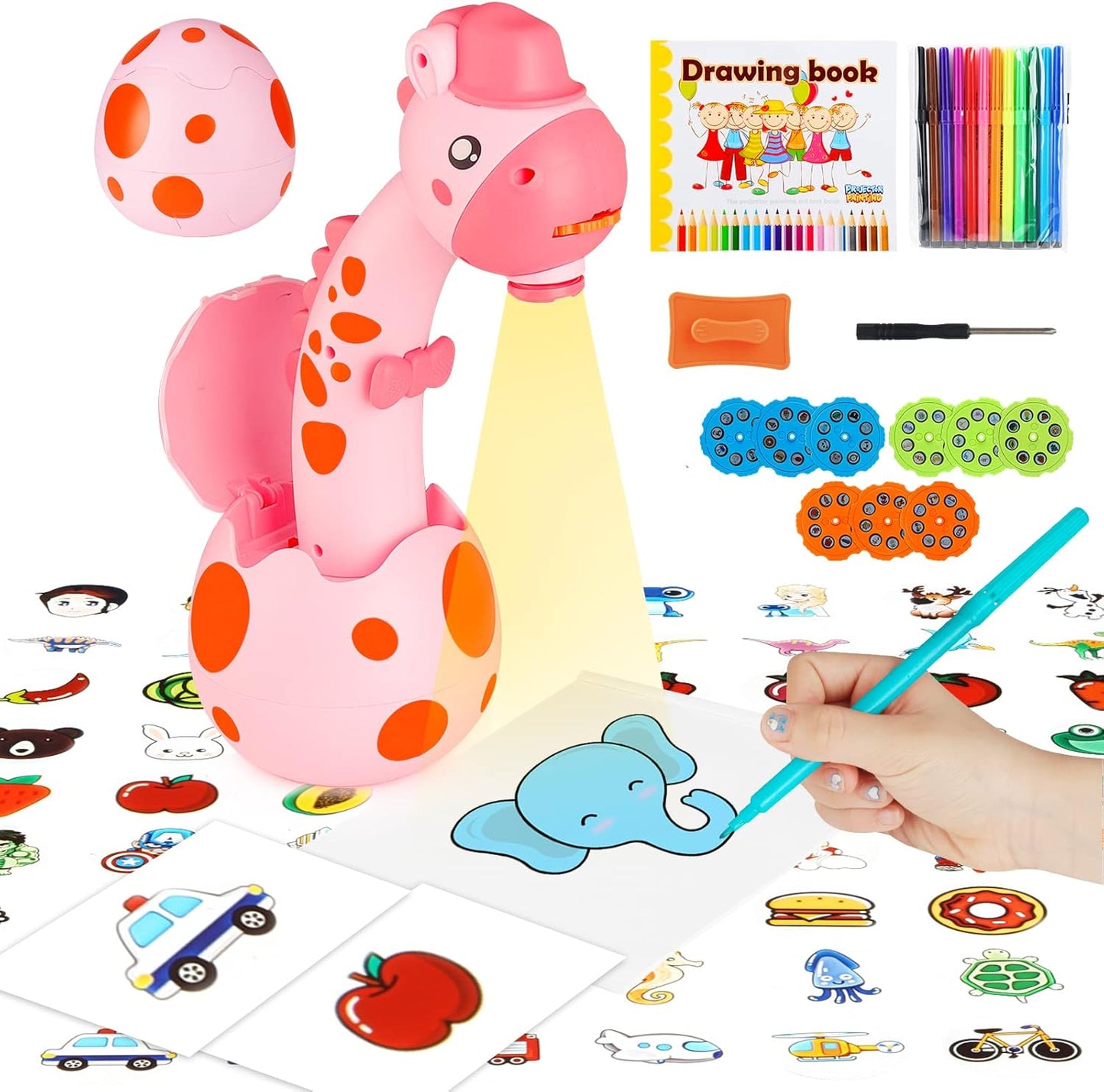 KETIEE Kids Drawing Projector: Light, Music, 72 Stencils