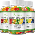Hemp Gummies 3 Packs - High Potency Organic Hemp for Sleep & Stress
