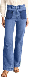 Wide Leg Jeans High Waisted Stretchy Straight Leg - Flattering Fit all